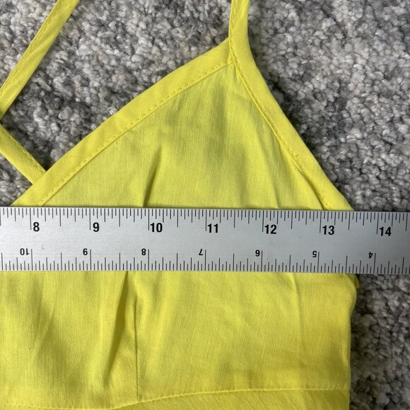 Theory Dress Womens 2 Yellow Strappy Slip Sundress Summer Party Casual Mini - Picture 3 of 6